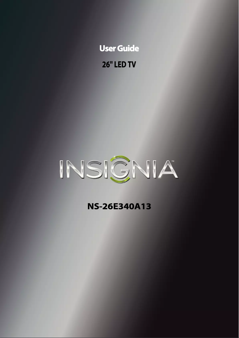 Page 1 de la notice Manuel utilisateur Insignia NS-26E340A13