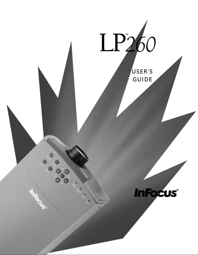 Page 1 de la notice Manuel utilisateur InFocus LP260