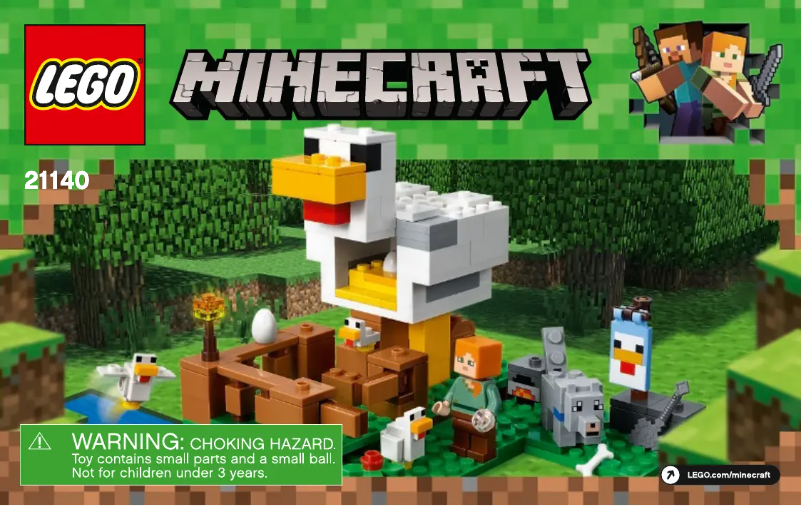 Page 1 de la notice Consignes visuelles Lego Minecraft 21140