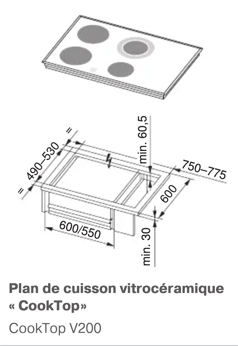 Image de la première page du manuel de l'appareil CookTop V200