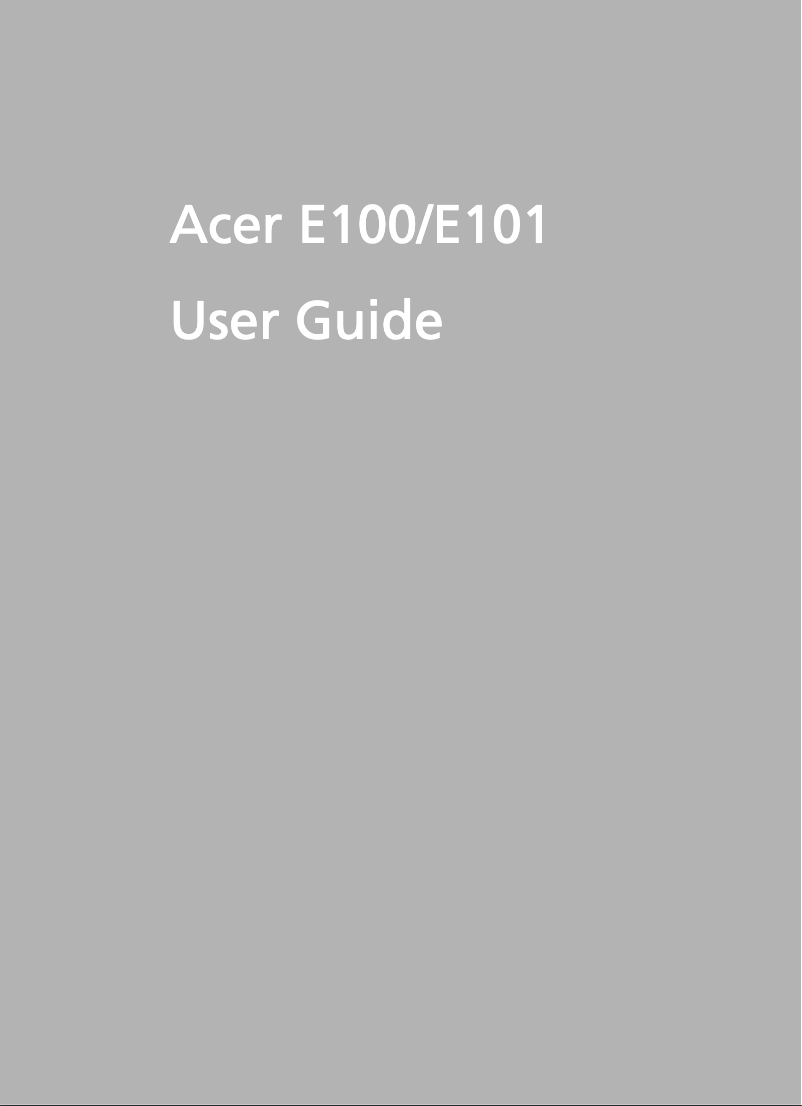 Página 1 del manual Manual de usuario Acer BeTouch e100