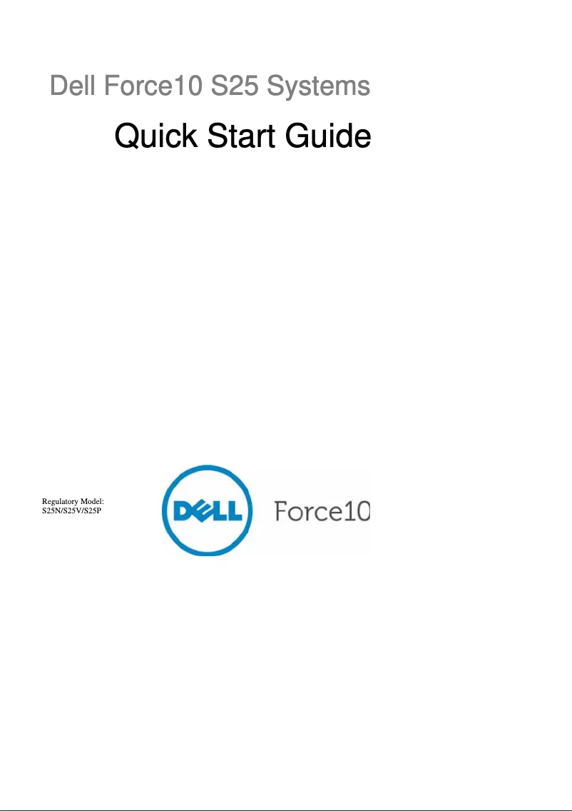 Page n°1 - Guide d'installation Dell Force10 S50-01-GE-48T-V