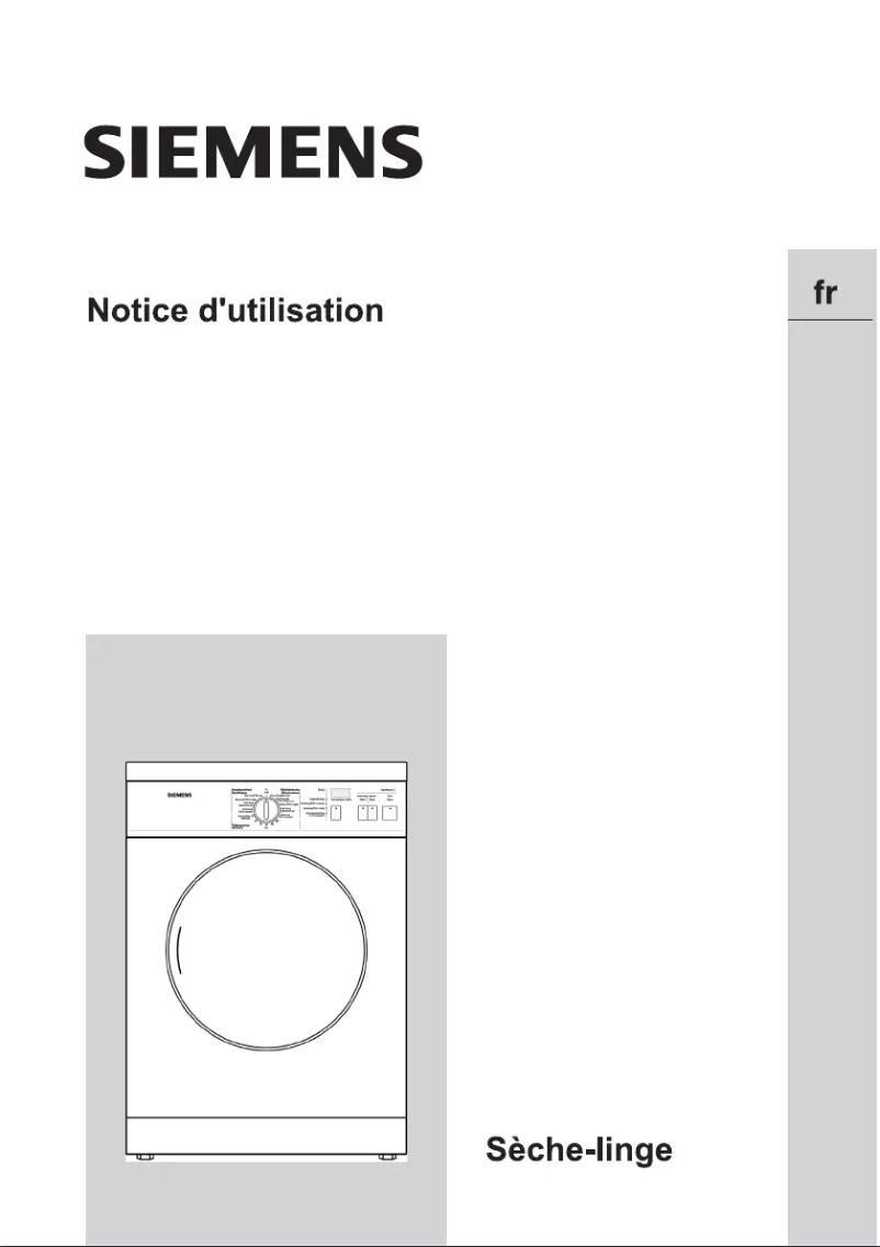 Page n°1 - Manuel utilisateur Siemens WTXL1400FG