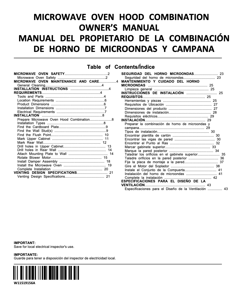 Page n°1 - Manuel utilisateur Maytag MMMF6030PW