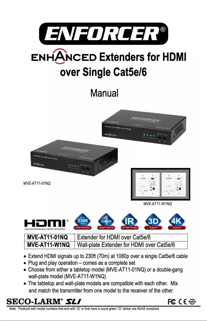 Image de la première page du manuel de l'appareil MVE-AT11-01NQ