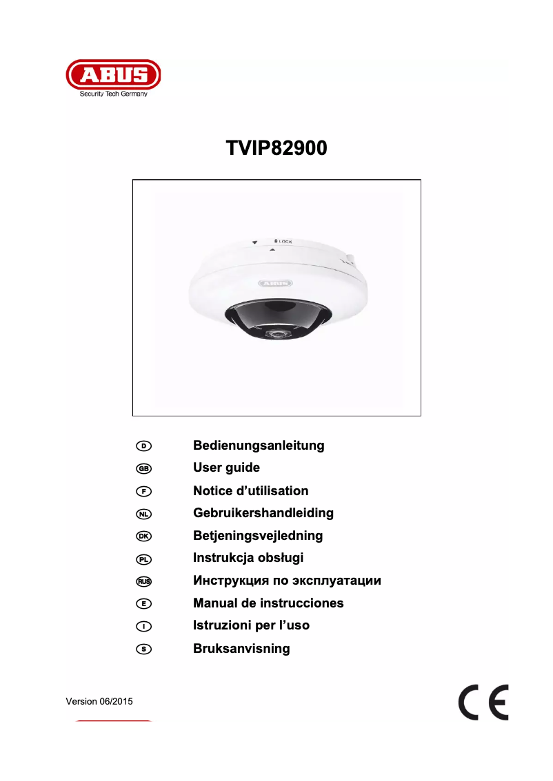 Image de la première page du manuel de l'appareil TVIP82900