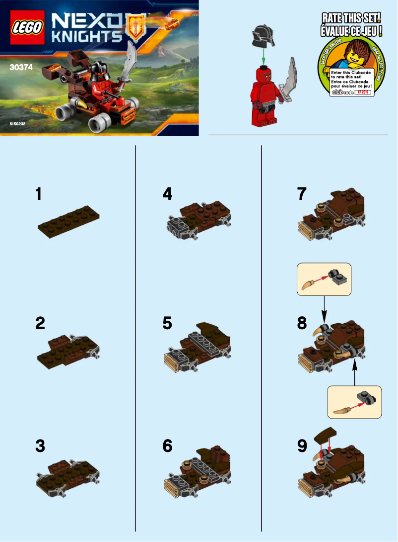 Página 1 del manual Manual de usuario Lego Nexo Knights 30374