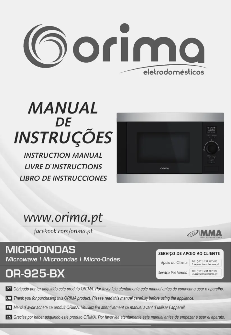 Image de la première page du manuel de l'appareil OR-925-BX