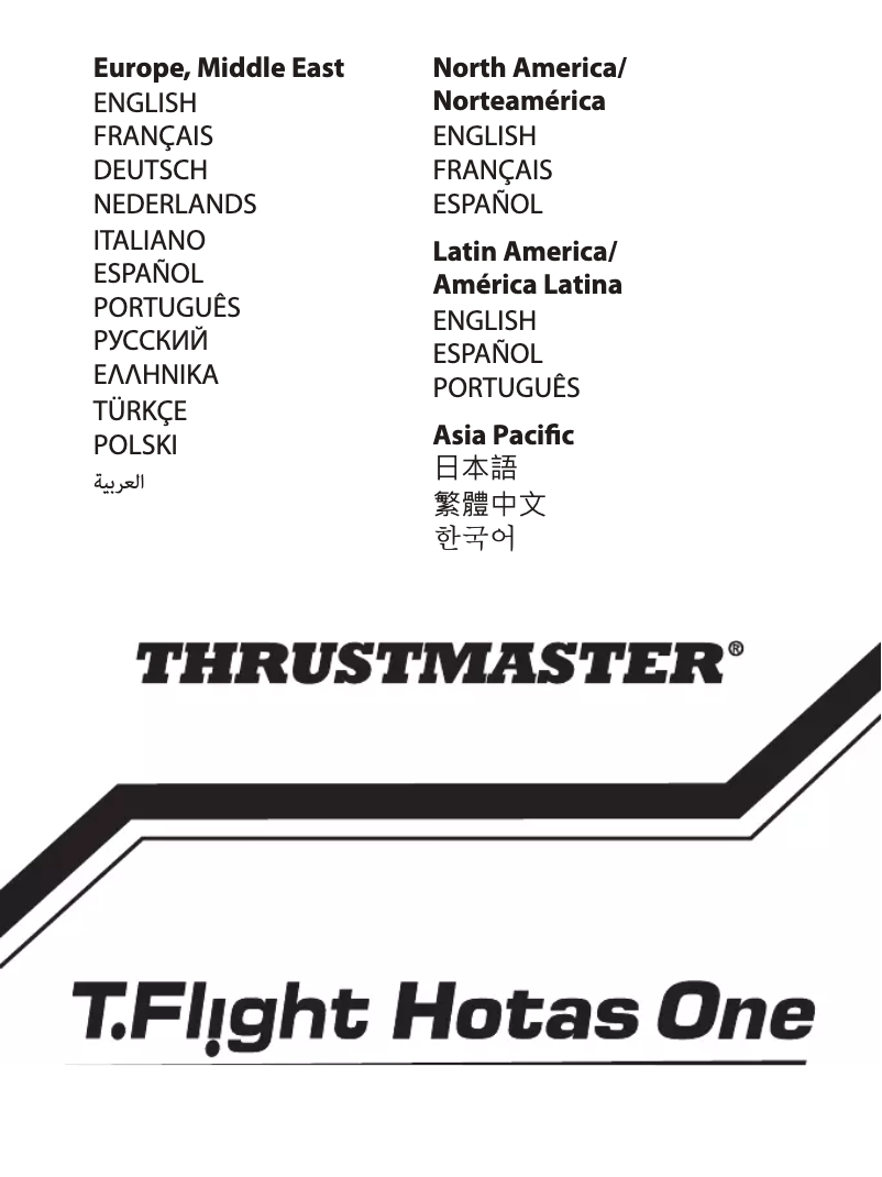 Image de la première page du manuel de l'appareil T-Flight Hotas One Joystick Xbox One