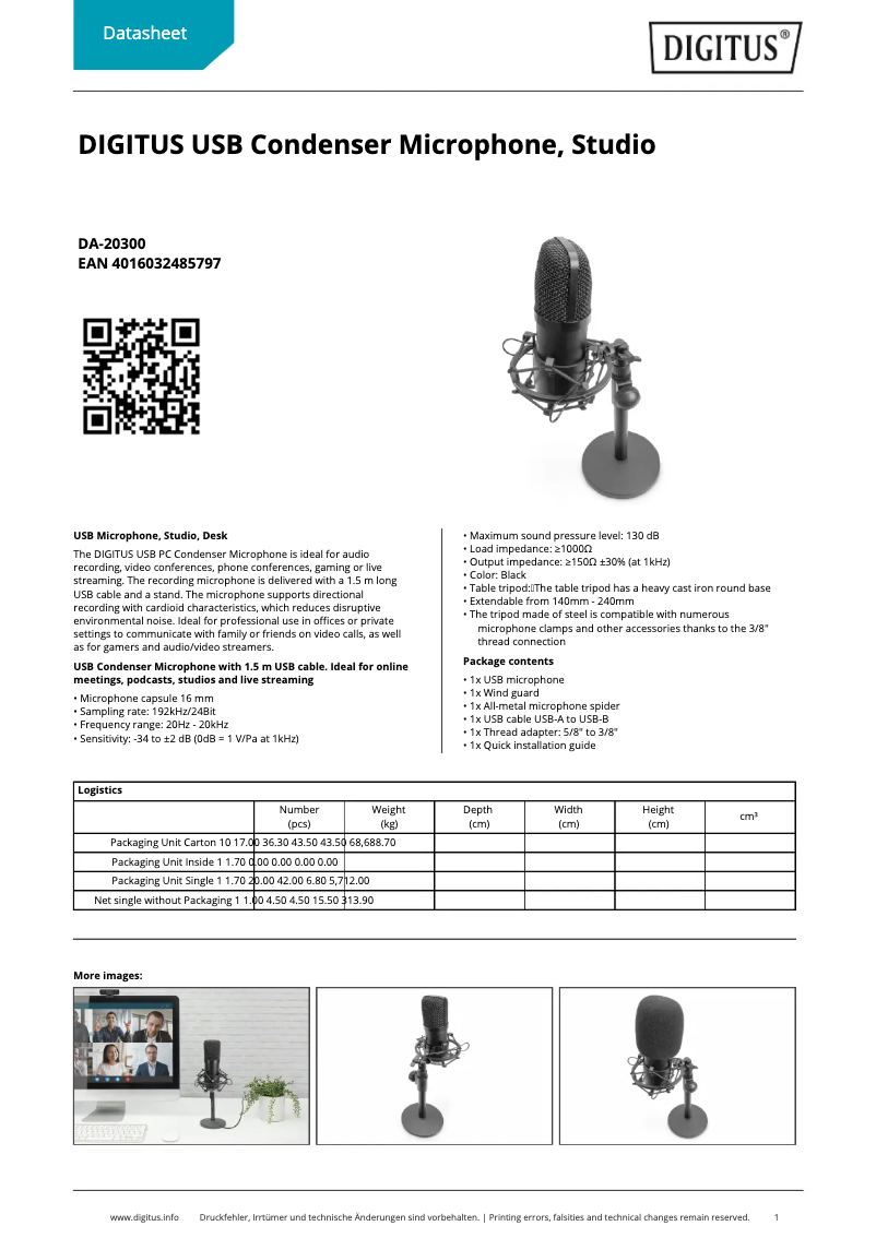 Image de la première page du manuel de l'appareil DA-20300