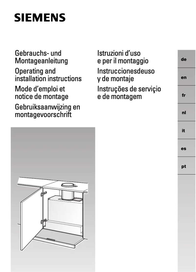 Page n°1 - Manuel utilisateur Siemens LI48631