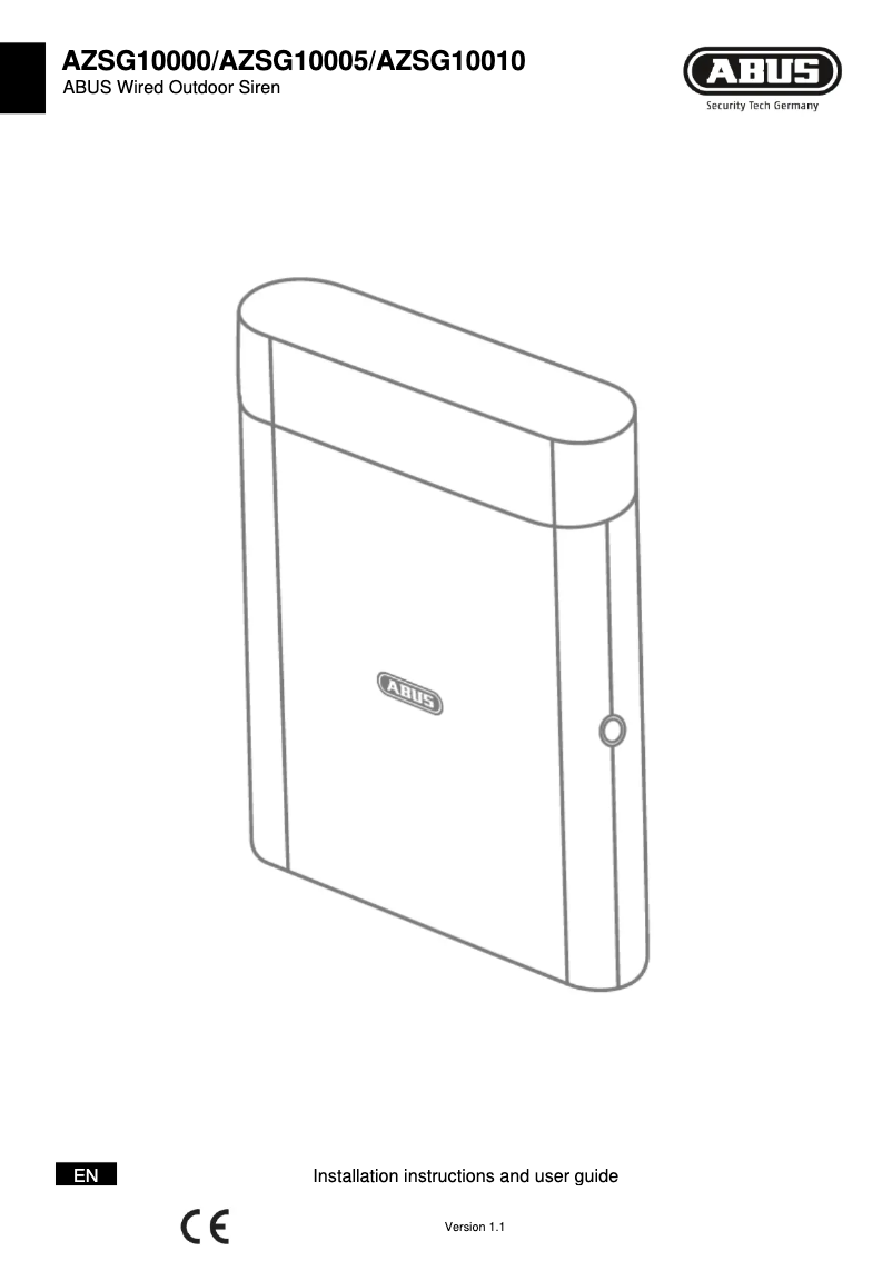 Image de la première page du manuel de l'appareil AZSG10006