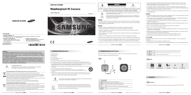 Page 1 de la notice Manuel utilisateur Samsung SCO-1020R