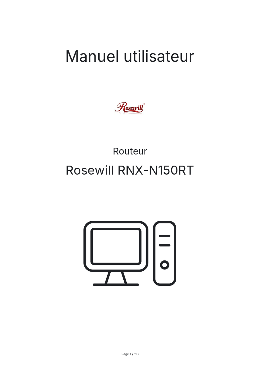 Image de la première page du manuel de l'appareil RNX-N150RT