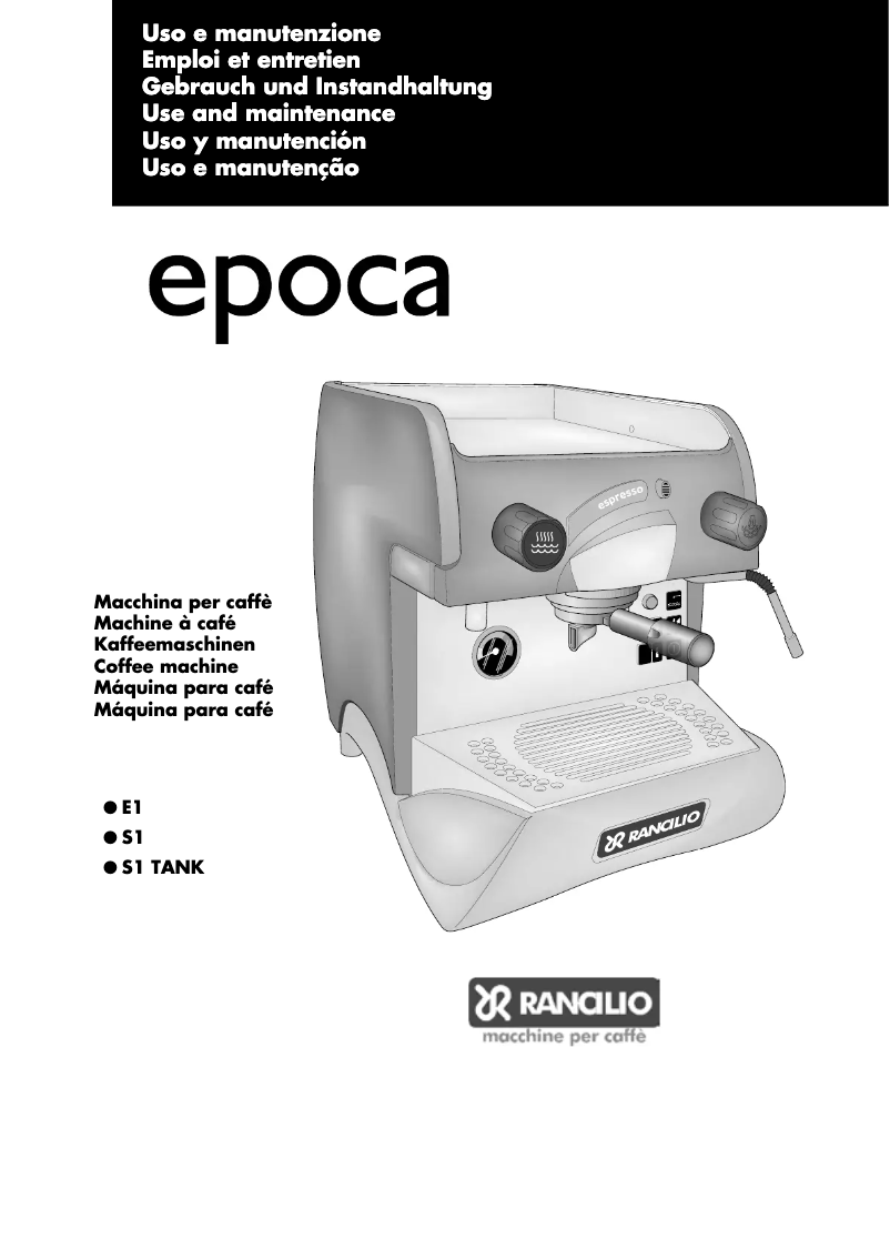 Image de la première page du manuel de l'appareil Epoca S1
