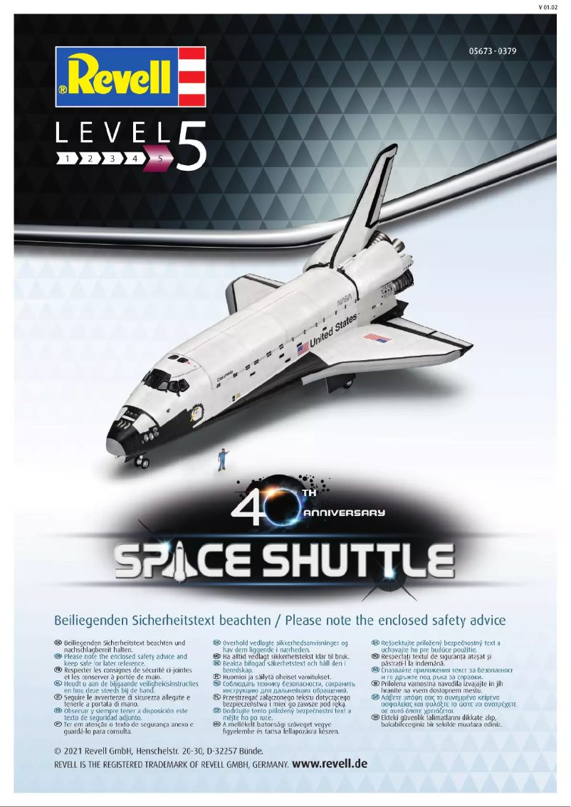 Page 1 de la notice Manuel utilisateur Revell Space Shuttle