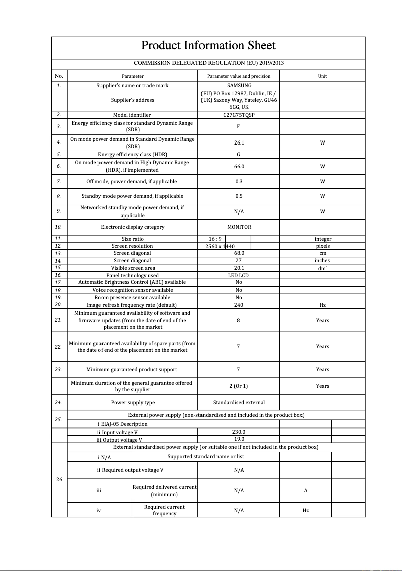 Image de la première page du manuel de l'appareil Odyssey G7