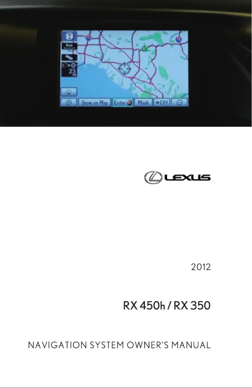 Page 1 de la notice Manuel utilisateur Lexus RX 450h (2012)