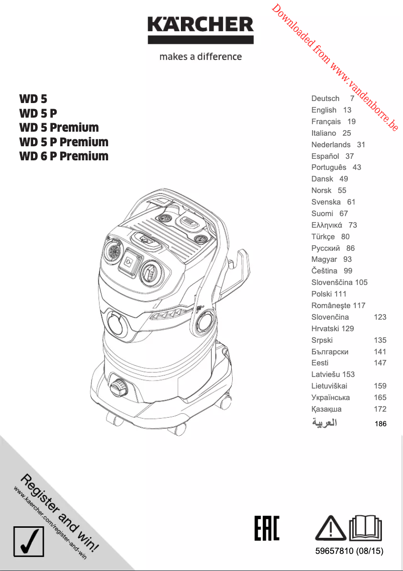 Image de la première page du manuel de l'appareil WD 5 Premium