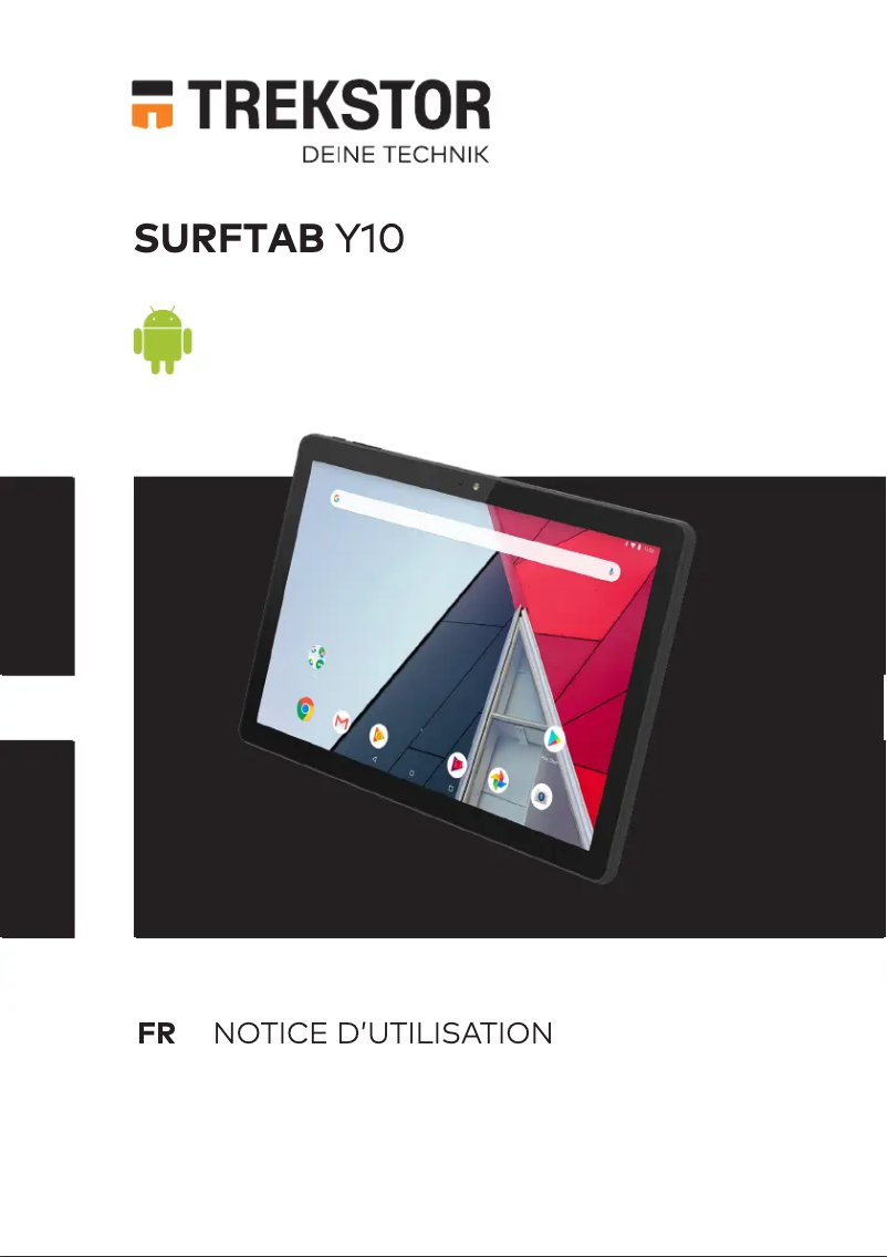 Image de la première page du manuel de l'appareil SurfTab Y10