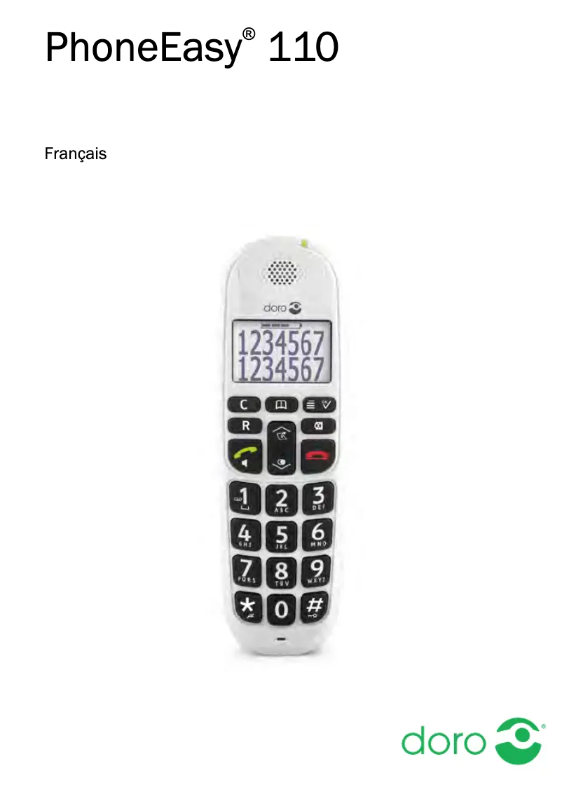 Imagen de la primera página del manual del dispositivo PhoneEasy 110