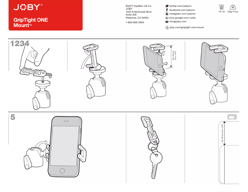 Page n°1 - Manuel utilisateur Joby GripTight ONE Mount