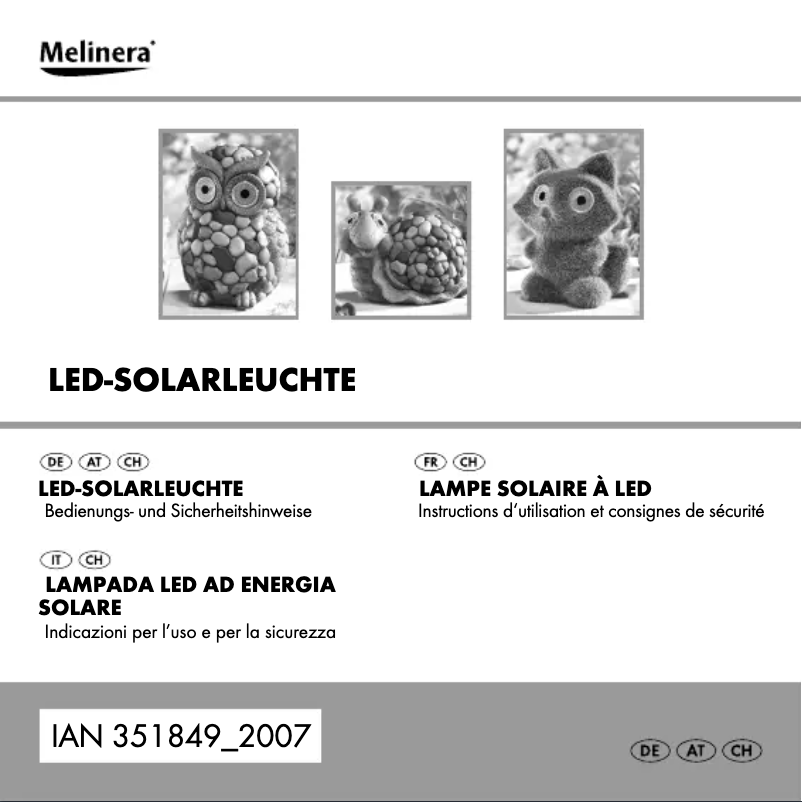 Page n°1 - Manuel utilisateur Melinera HG04484