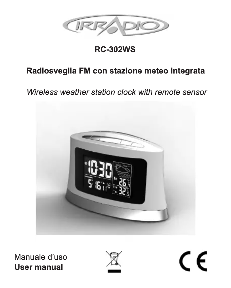 Page n°1 - Manuel utilisateur Irradio RC-302WS