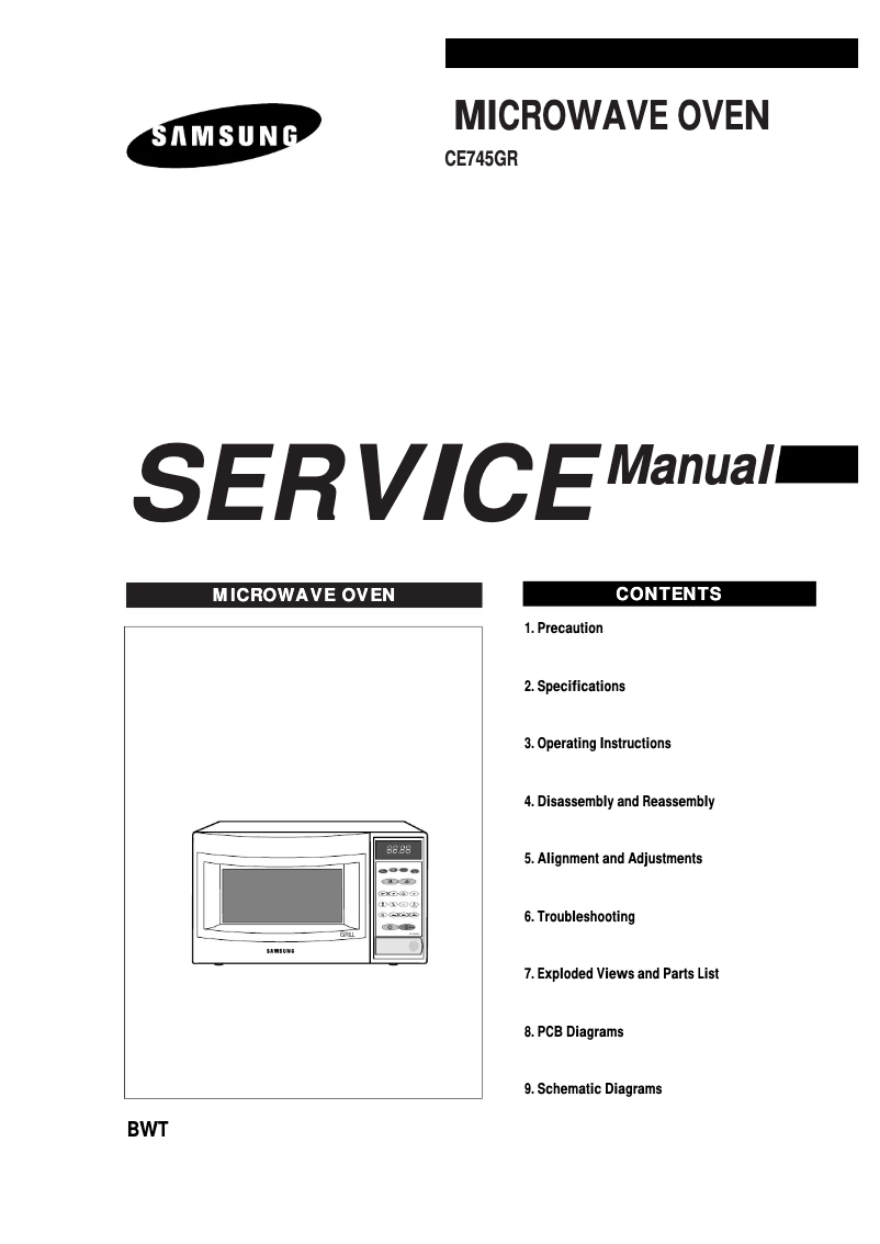 Image de la première page du manuel de l'appareil CE745GR