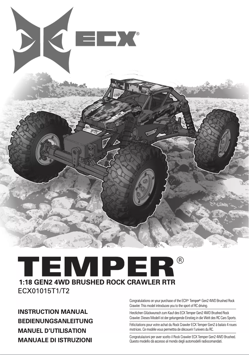 Page n°1 - Manuel utilisateur ECX Temper