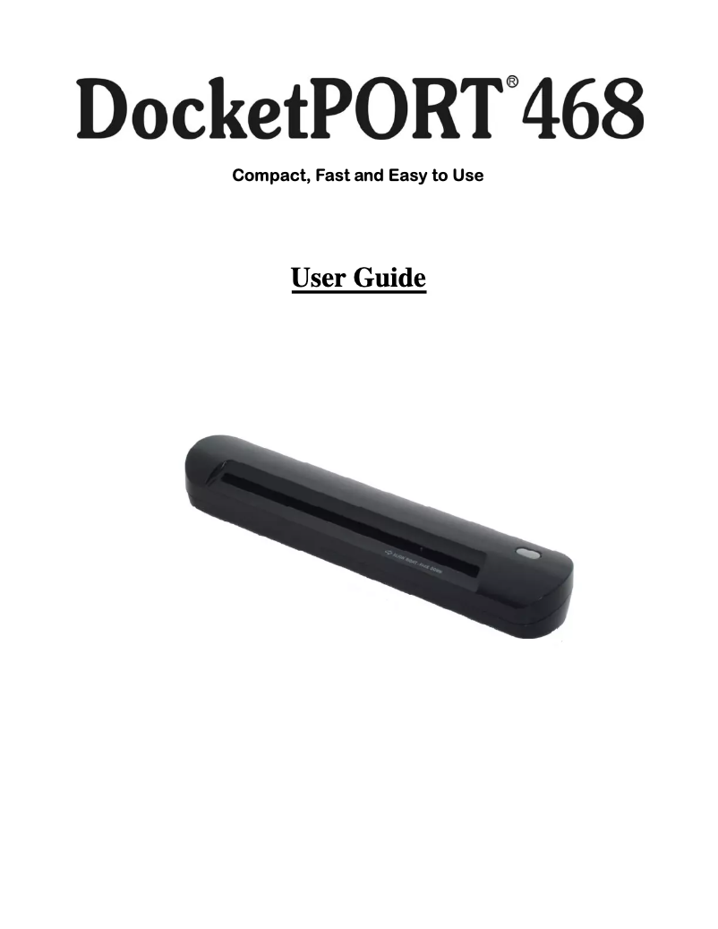 Page 1 de la notice Manuel utilisateur DocketPORT 468