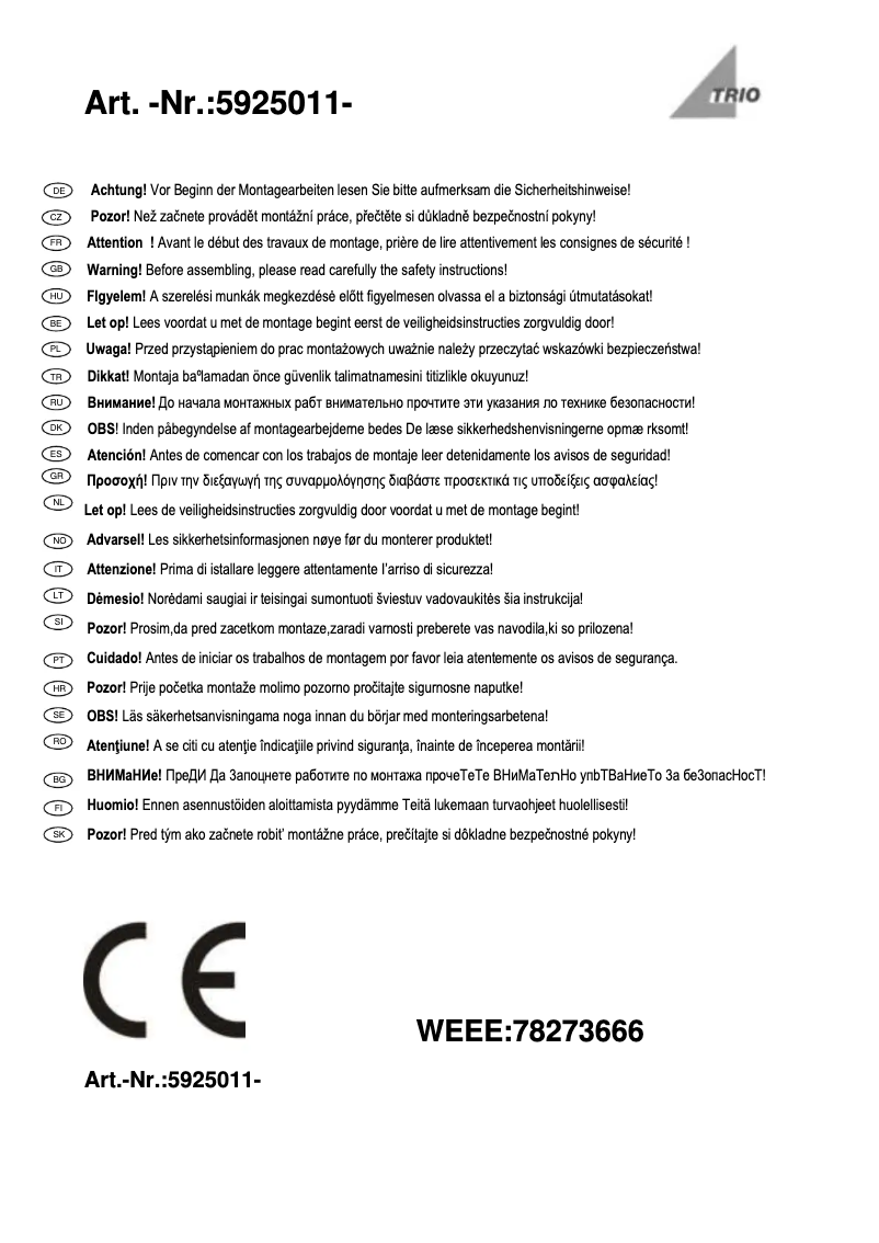 Image de la première page du manuel de l'appareil Henk