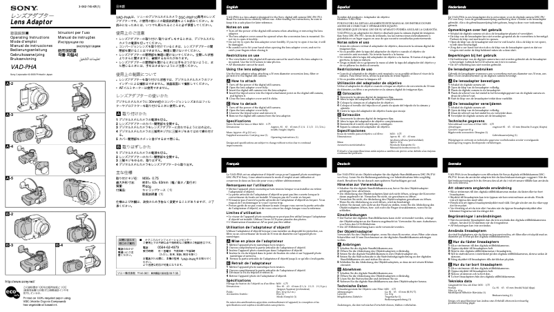 Imagen de la primera página del manual del dispositivo VAD-PHA