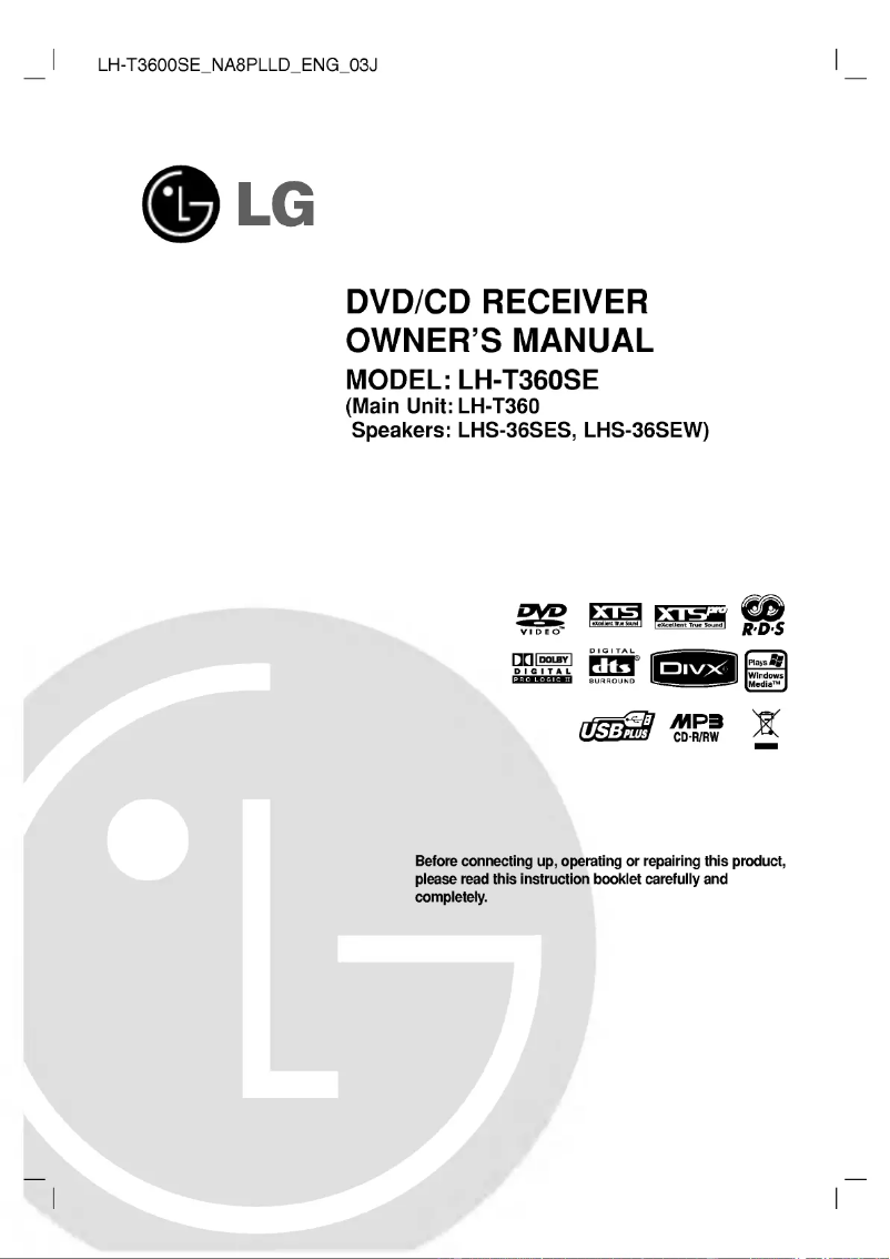 Page n°1 - Manuel utilisateur LG LH-T360SE