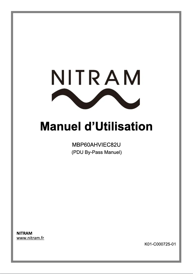 Página 1 del manual Manual de usuario Nitram MBP60AHVIEC82U