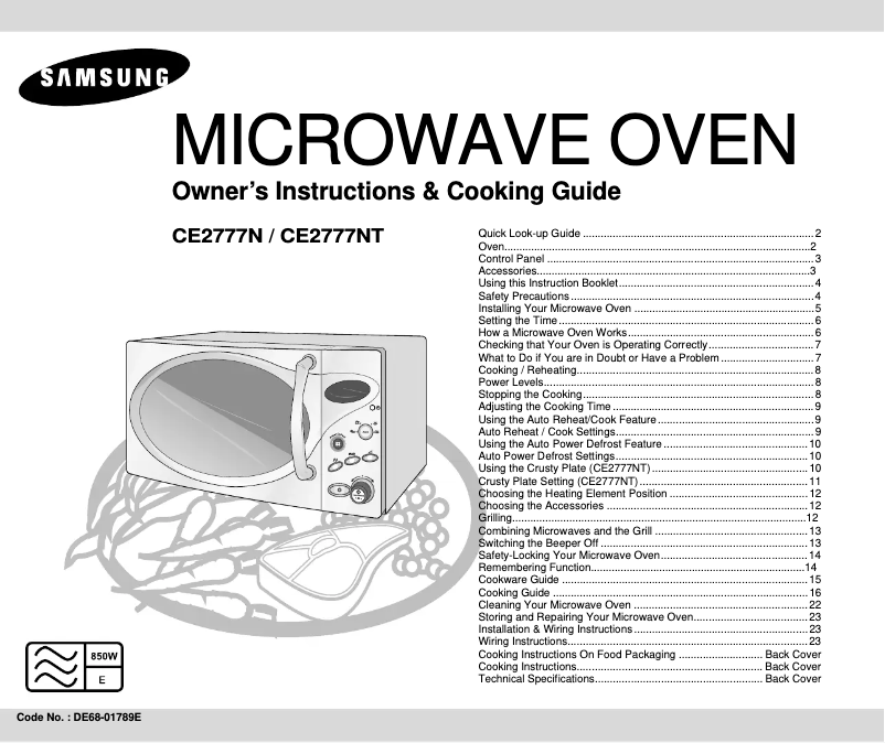 Page 1 de la notice Manuel utilisateur Samsung CE2777N