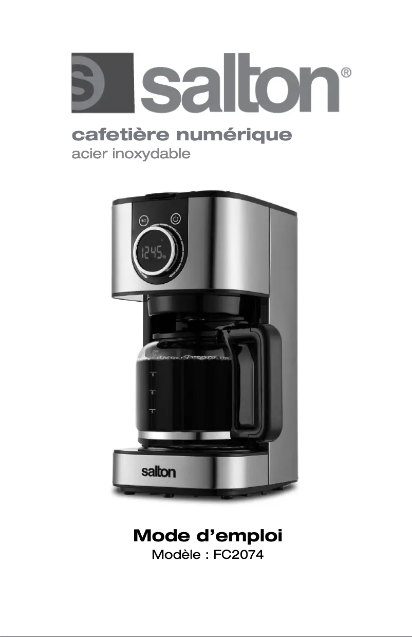 Page n°1 - Manuel utilisateur Salton FC2074