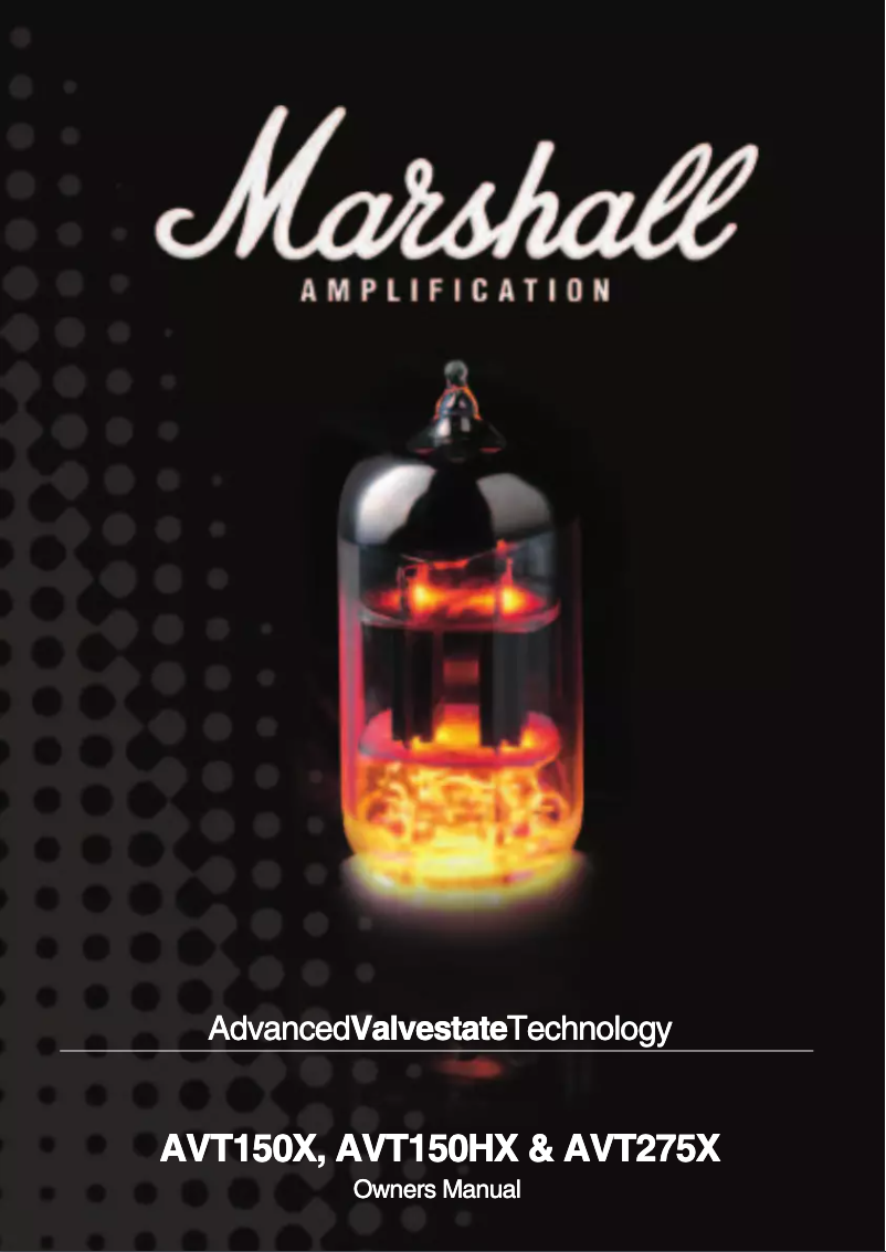 Página 1 del manual Manual de usuario Marshall AVT150X
