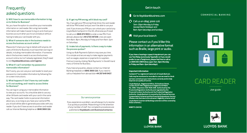 Image de la première page du manuel de l'appareil Card Reader