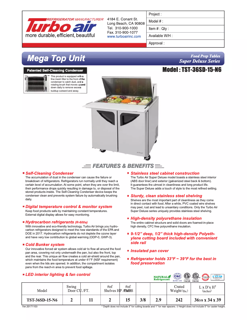 Image de la première page du manuel de l'appareil TST-36SD-15