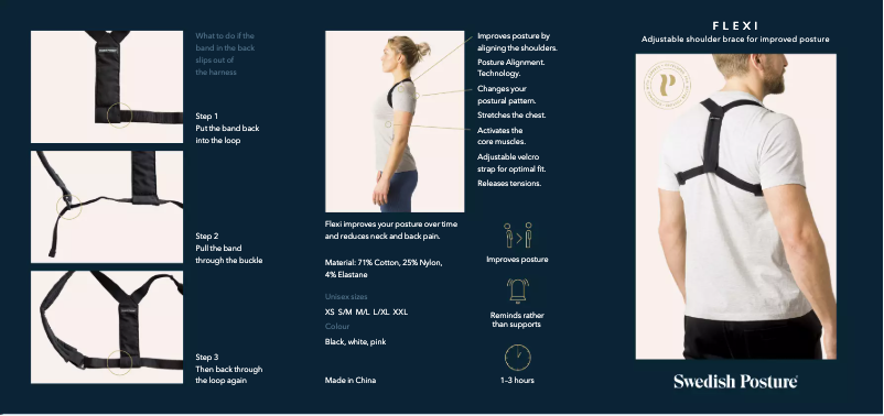 Page 1 de la notice Manuel utilisateur Swedish Posture Flexi