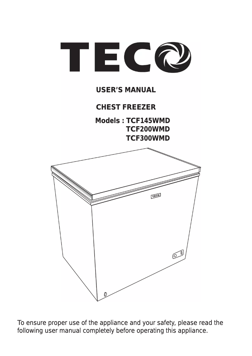 Page 1 de la notice Manuel utilisateur Teco TCF145WMD