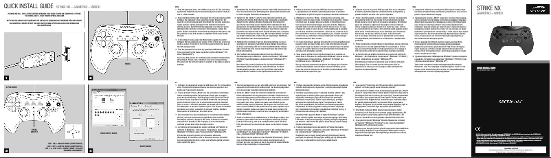Page 1 of the manual User Manual Speed-Link StrikeNX