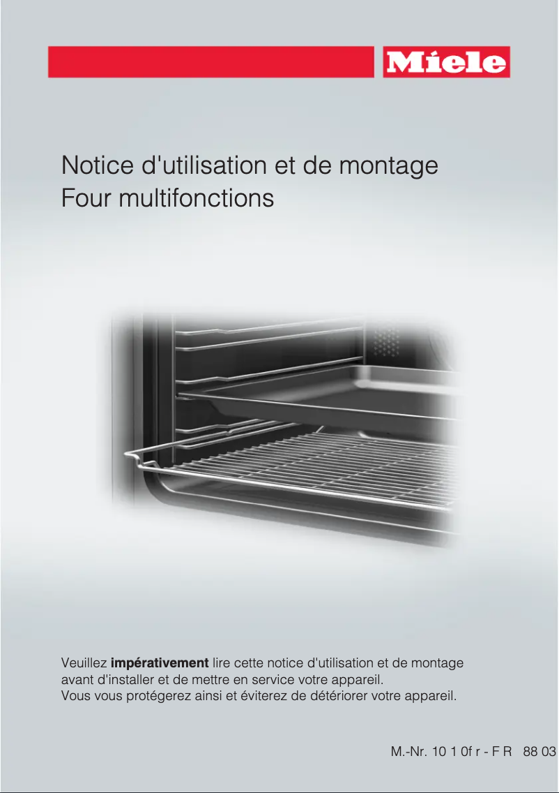 Page 1 de la notice Manuel utilisateur Miele H6800BM