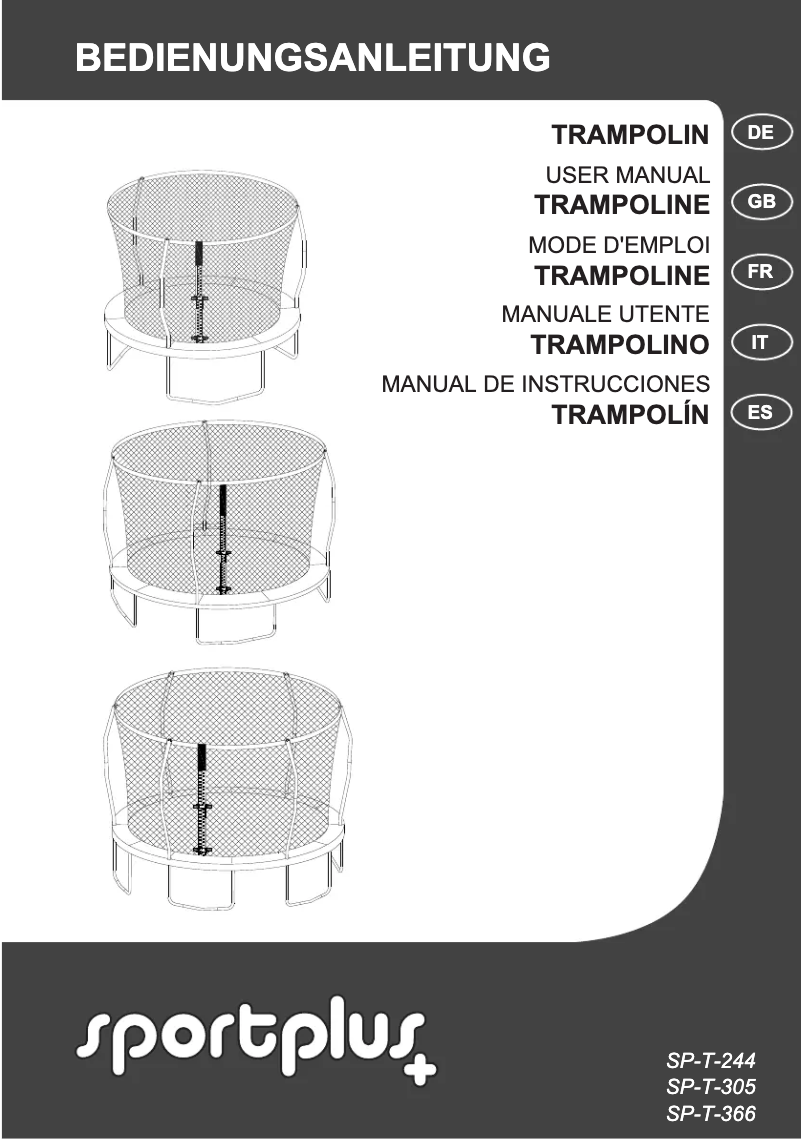 Image de la première page du manuel de l'appareil SP-T-305