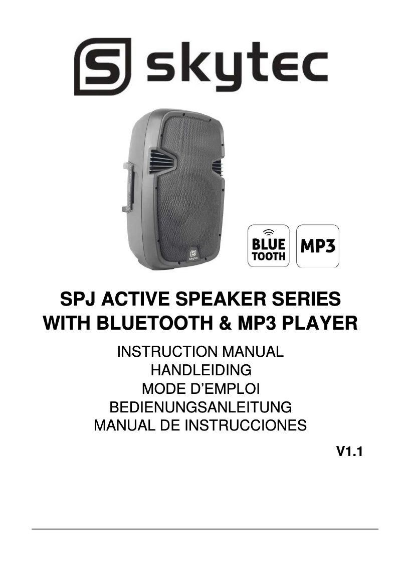 Page n°1 - Manuel utilisateur Skytec SPJ1200ABT