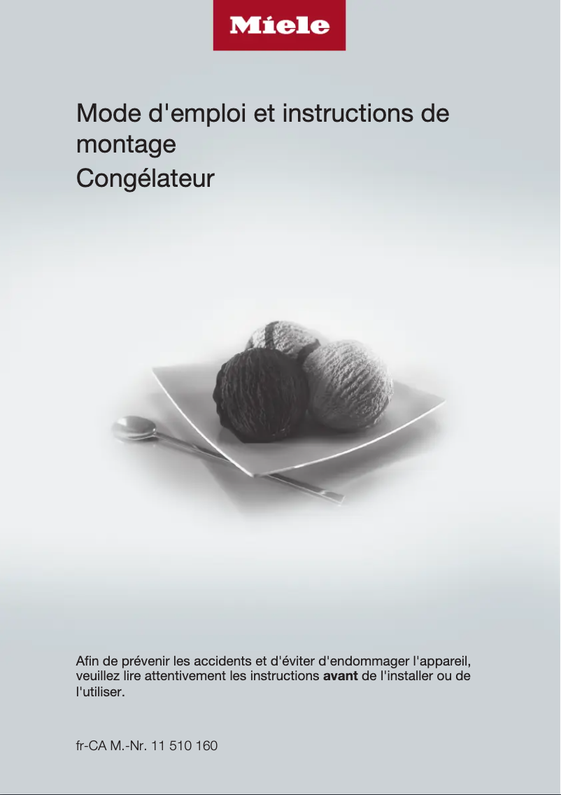 Page n°1 - Manuel utilisateur Miele F 2902 Vi