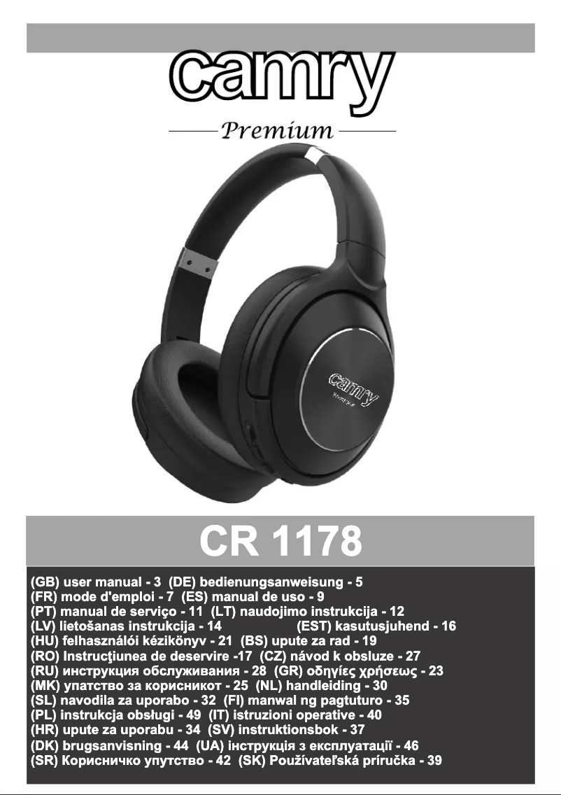 Image de la première page du manuel de l'appareil CR 1178