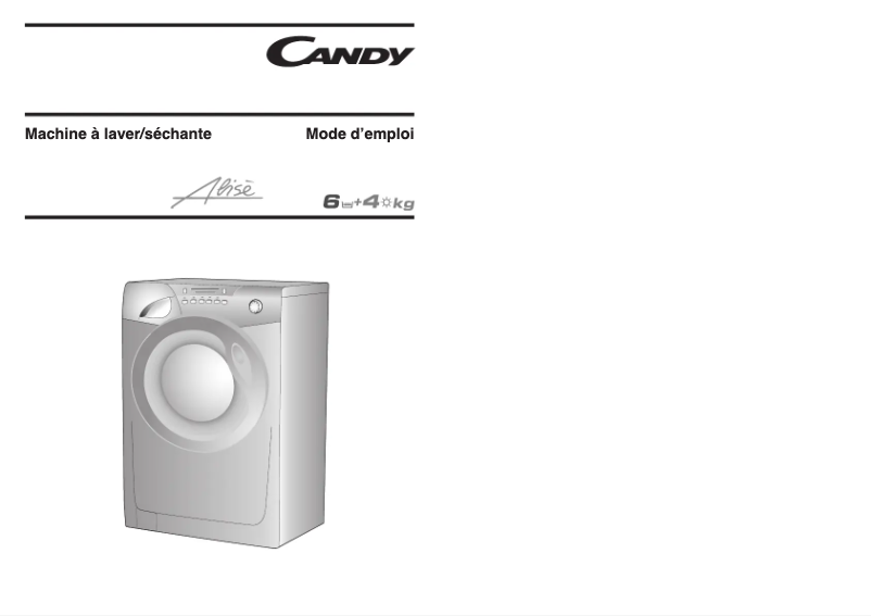 Page n°1 - Manuel utilisateur Candy GO W464-01S