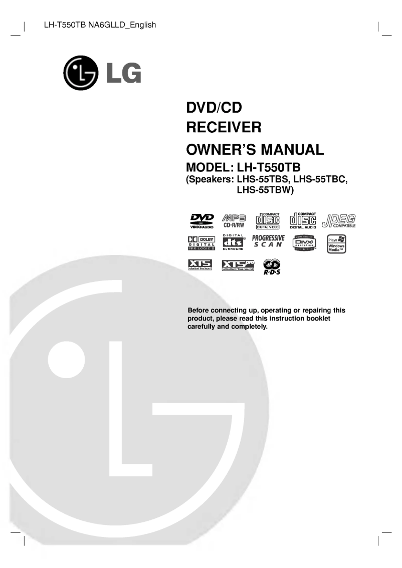 Imagen de la primera página del manual del dispositivo LH-T550TB